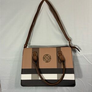 Elegant Brown and Black Satchel